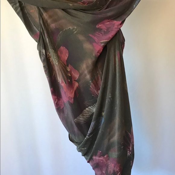 All Saints Draped Silk Blouse - Picture 3 of 8